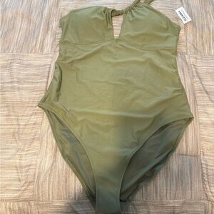 Old Navy one shoulder swimsuit - olive sz XL